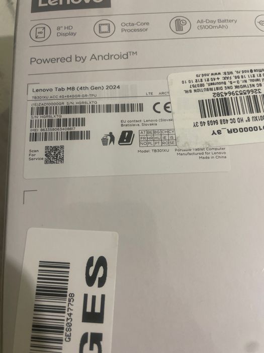 Lenovo Tab M8 4 th gen 2024