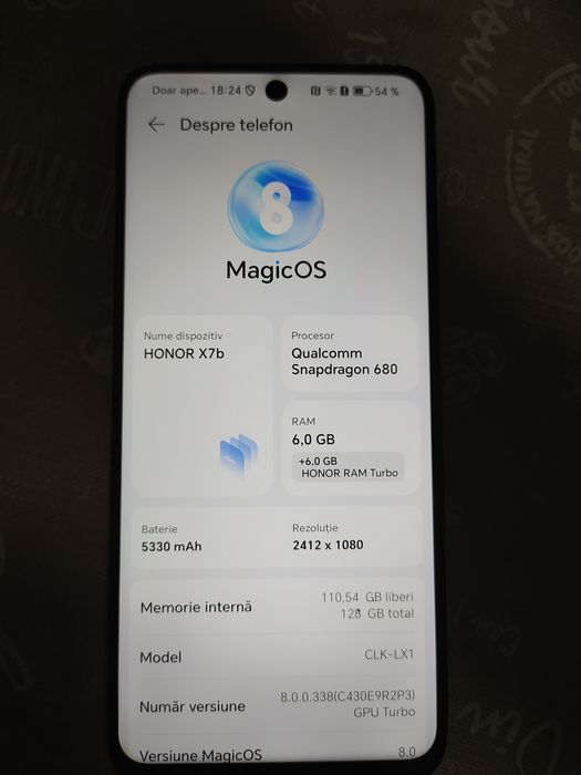 Honor x7b ,128 GB liber retea