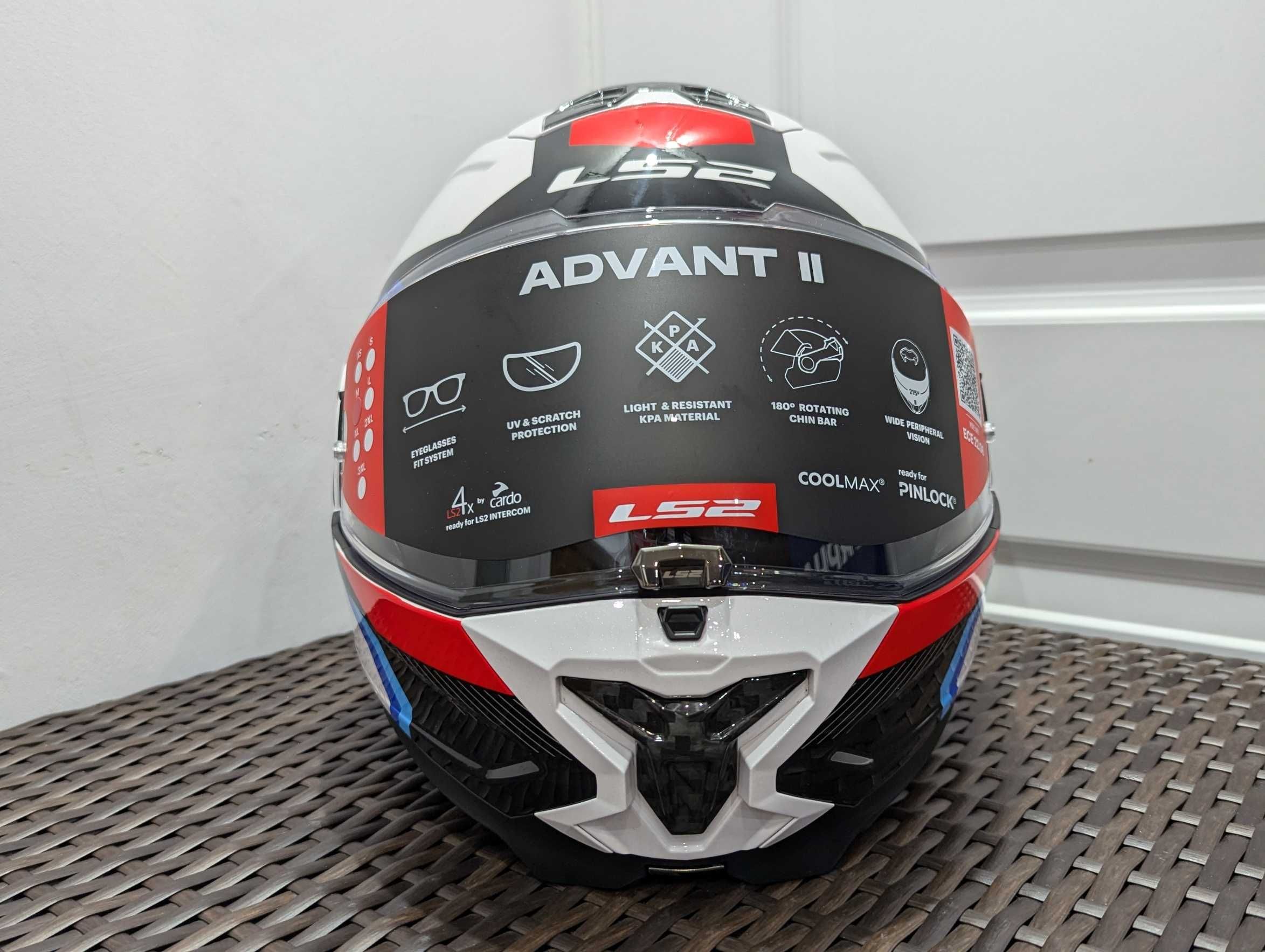 Casca moto LS2 Advant II, marime S, M, XL, XXL - flip-back