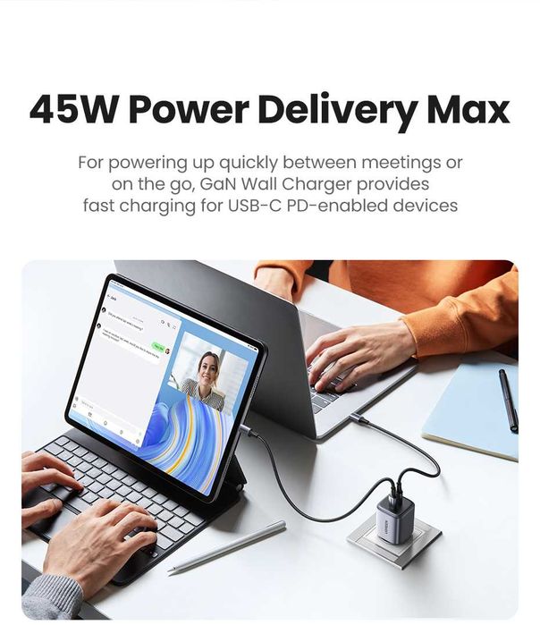 UGREEN CD294 Nexode GaN 45W 2C QC4.0 For Macbook iPad iWatch iPhone 17