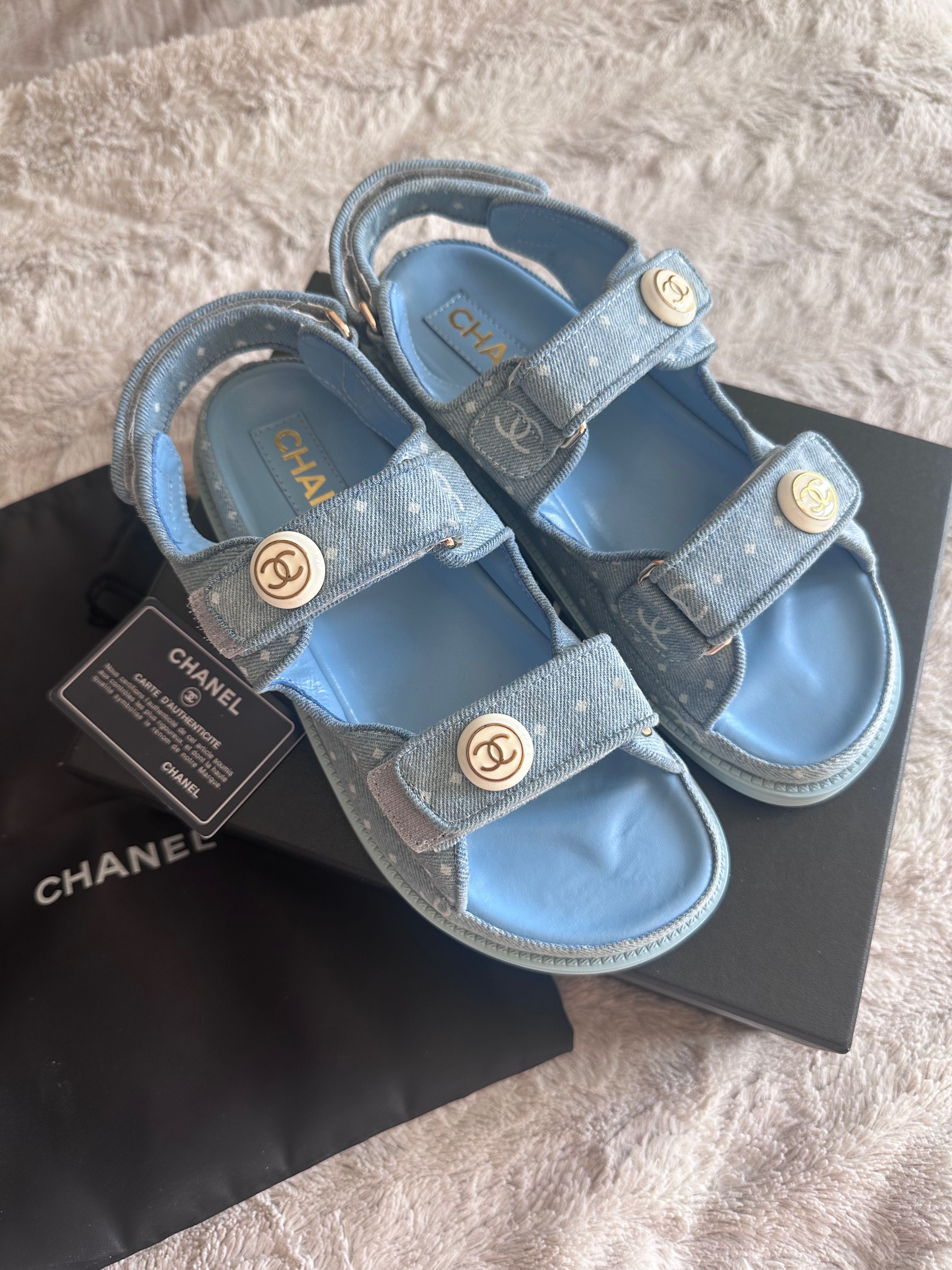 Дънкови сандали Chanel