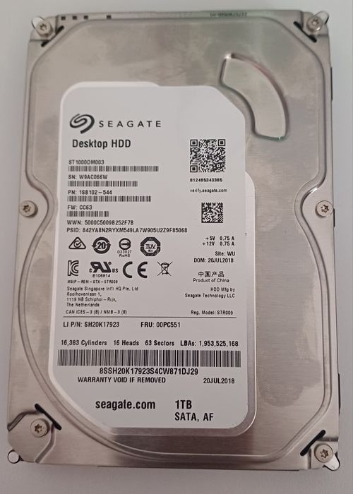 Hdd de calculator 1 tb