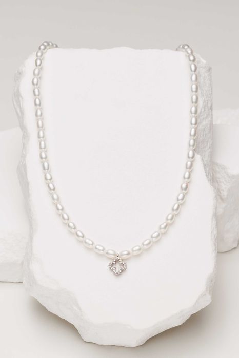 Coliere perle naturale cu talisman aur sau argint|Livrare gratuita Buc