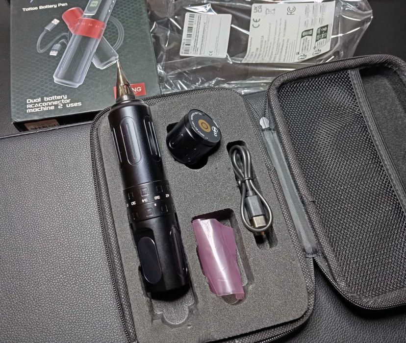 Mega Kit Aparat de tatuat Ylong F8 Multistroke 2.4 - 4.5, Strong Motor