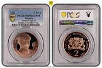 Монета 2 лева 2021 Панайот Пипков PR 70 DCAM