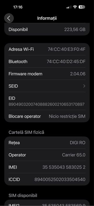 Iphone 16 pro max 256 gb