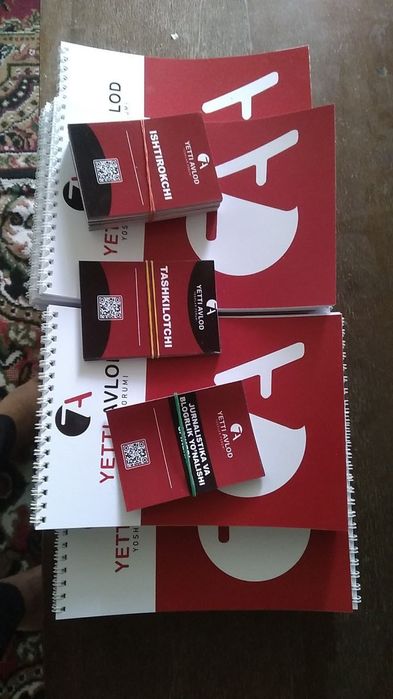 Blaknot  ruchka va vizitkalar pechat hizmatlari