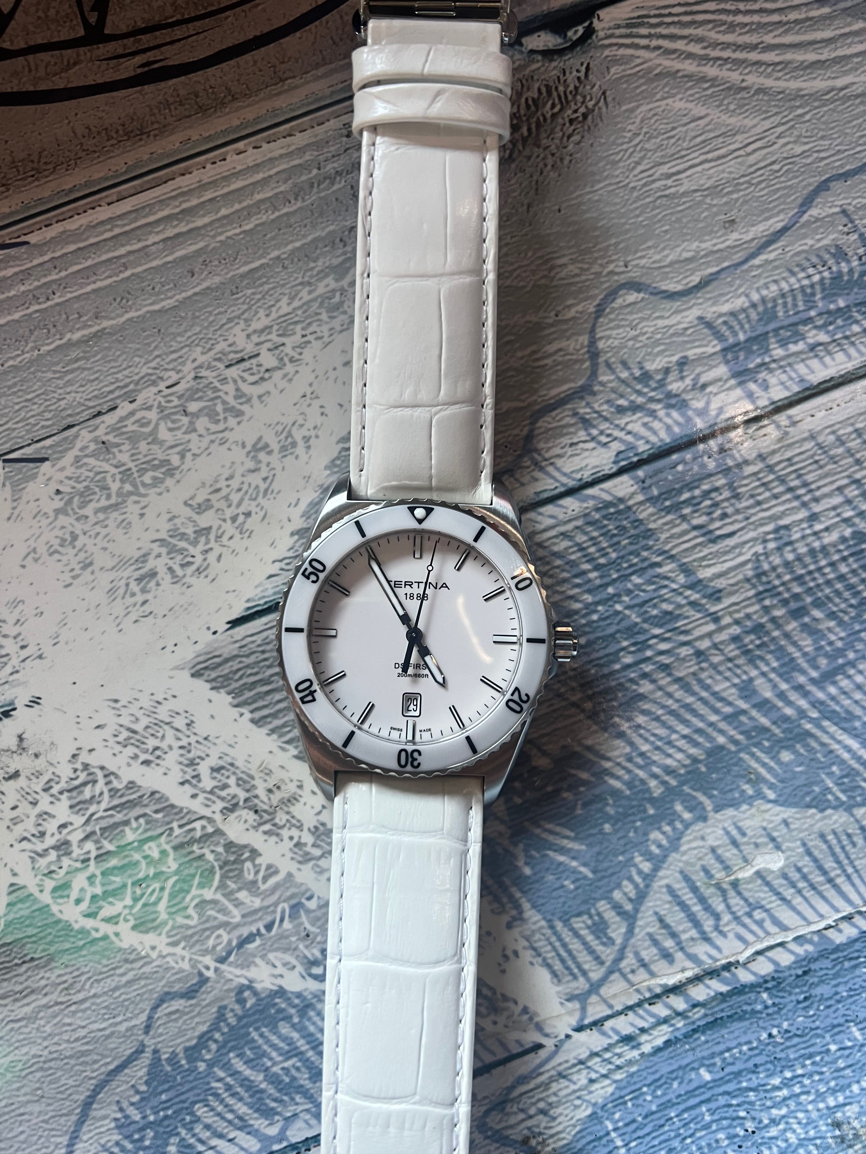 CERTINA
DS First Ceramic Genuine White Leather Men's Quartz Watch