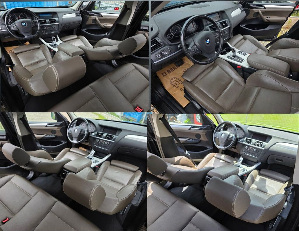 Bmw x3 f25 2.0 184 cp/automat/bi-xenon/2013/interior maro