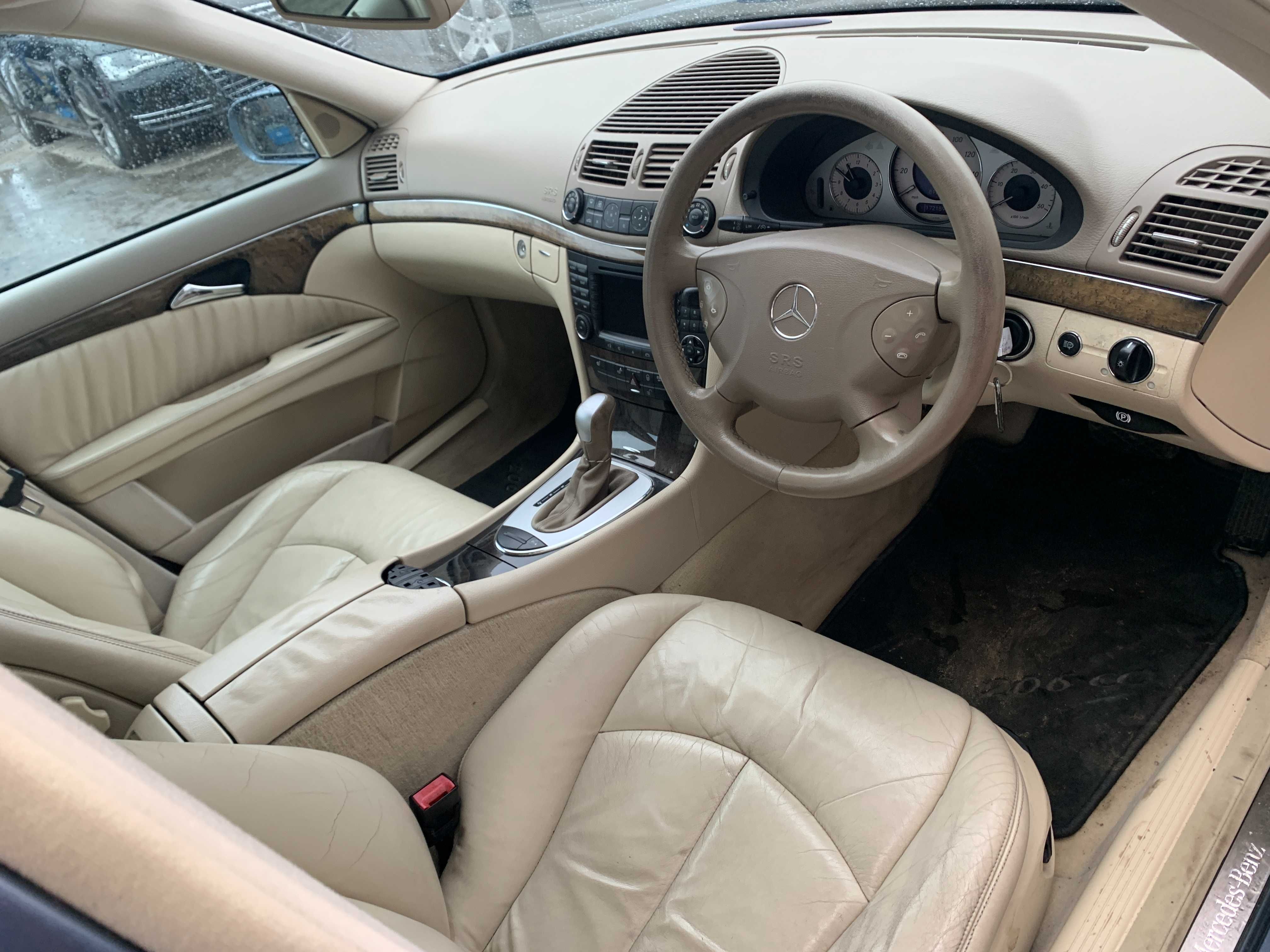 interior piele crem alb mercedes e211 avangarde elegance electric