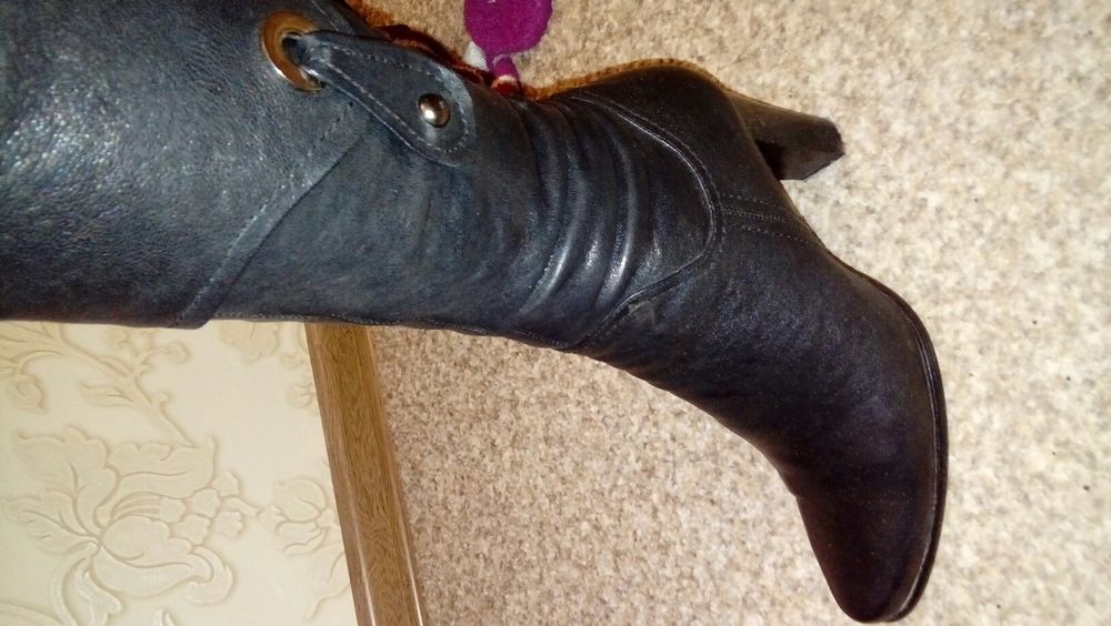 Сапоги зимние кожаные