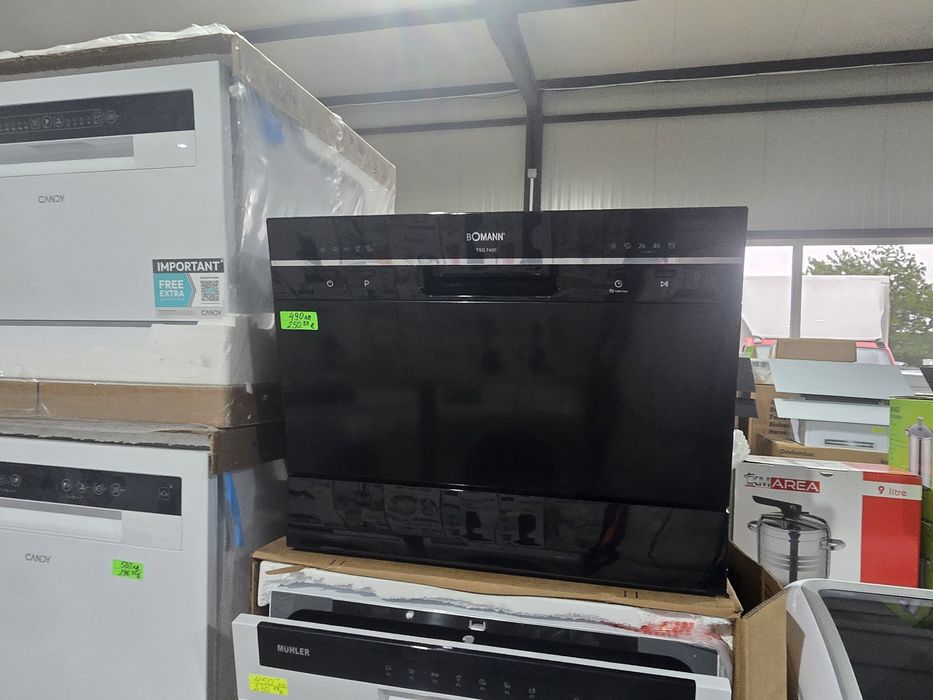 Нова мини/малка/компактна съдомиялна кубче Bomann 6  комплекта черна