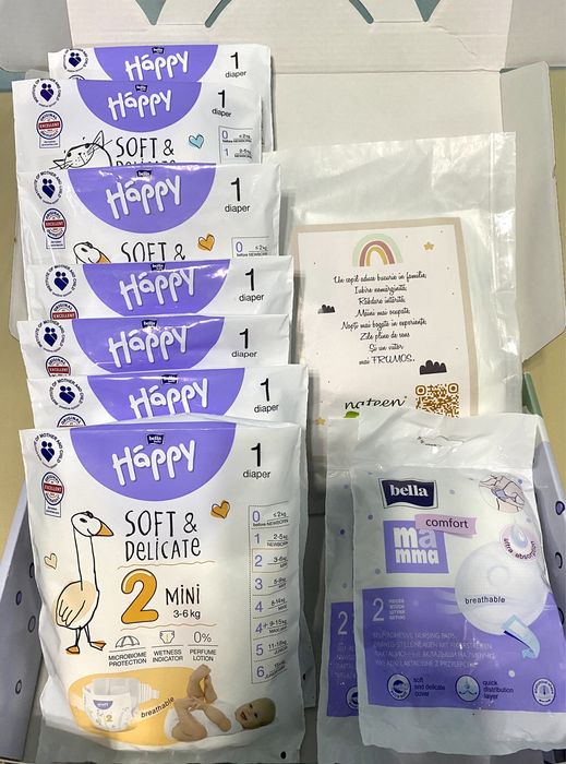 Set cadou pentru nou nascut si maternitate cu biberonul