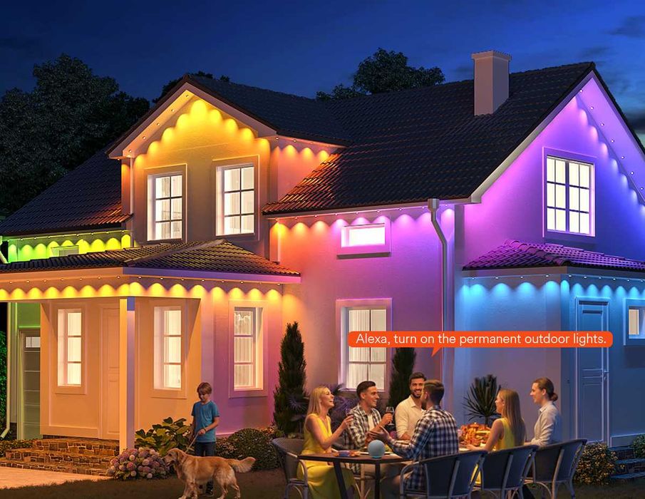 Instalatie permanenta streasina cu 20 led-uri pixel impermeabila 15m