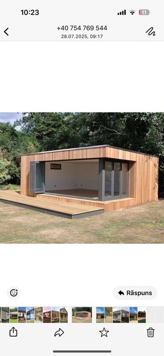 Case modulare pe structură metalică rezistentă și invelite cu panou sa