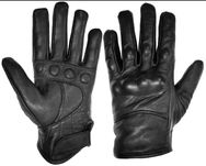 Mănuși piele naturala Ray moto ATV scuter cu protecții  mărimi M L XL