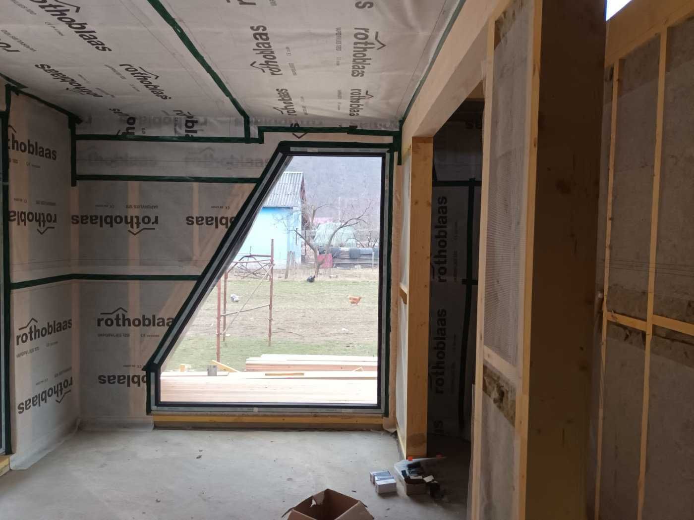 Cabana din lemn stil A-Frame si Case din structura de lemn de vanzare
