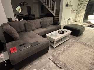 Canapea mare tip coltar MOBEXPERT+taburet set .