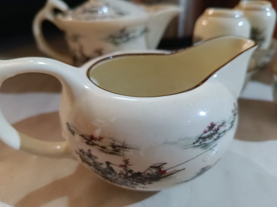 De colectie ~ Set ceai 15 piese portelan fin Beijng 2005