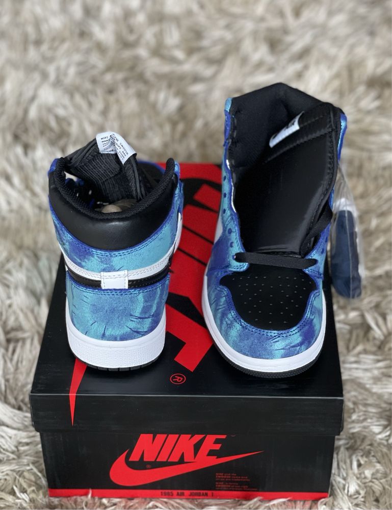 Air Jordan 1 High Tie Dye Retro UNC Royal Hyper Toe University Bule