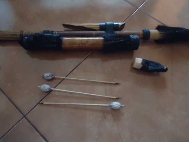 тръба със стрели ,сабаркан, лък със стрели