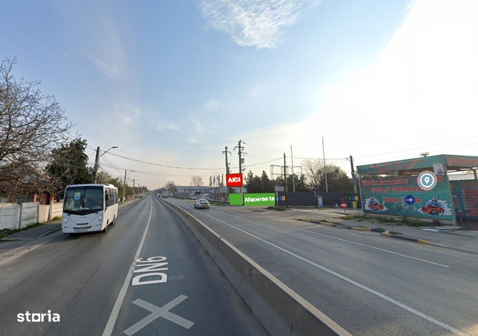 Teren de inchiriat 800, 1300 mp, intravilan Sos Alexandriei, Bragadiru