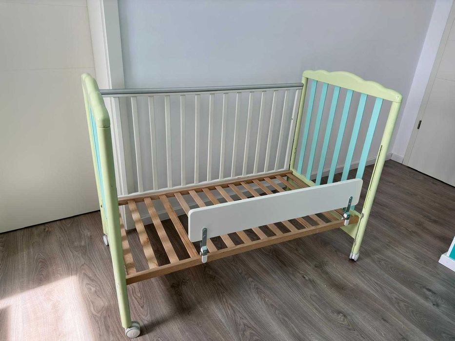 Patut lemn Pali  cu sertar + bara de protectie