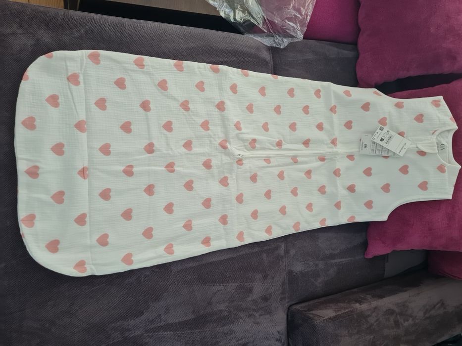 Vând sac de dormit, nou, din bumbac, 130 cm,  1 TOG, marca C&A,
