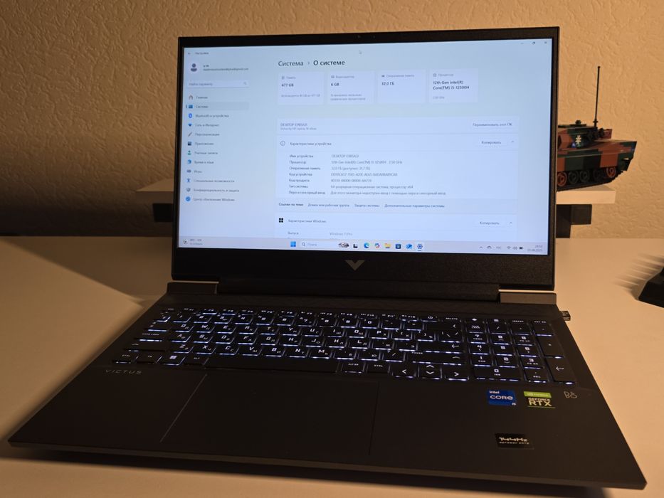 HP victus 16 I5-12500H/Rtx 3060 6gb