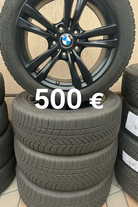Set jante BMW + anvelope iarnă 225/55 R17 – stare excelentă