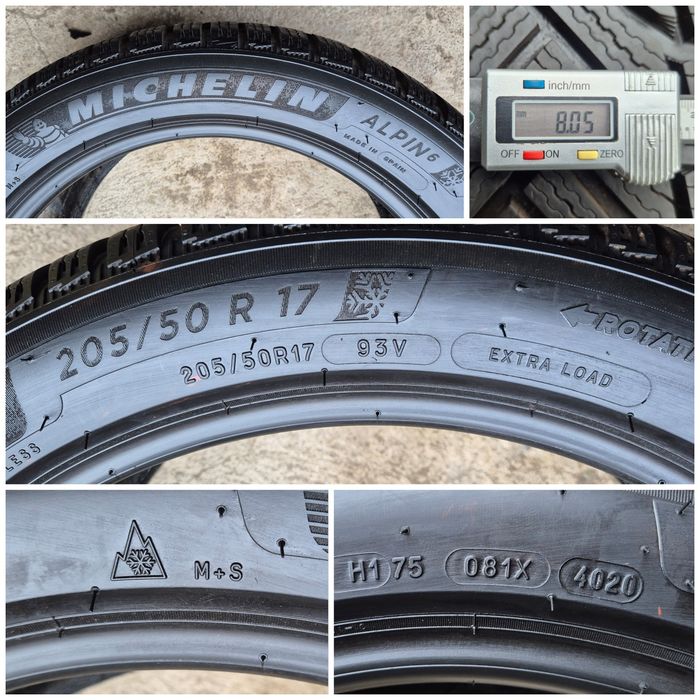 O bucată 205/50 R17 M+S iarnă - una Michelin Semperit