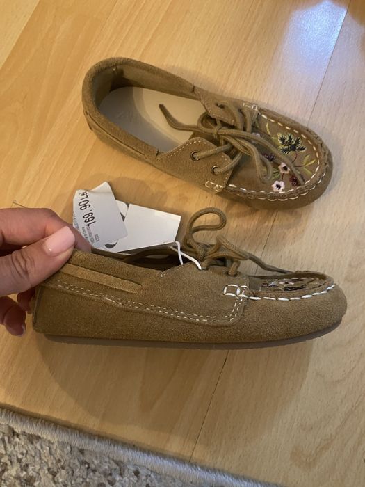Mocasini piele Zara fetite