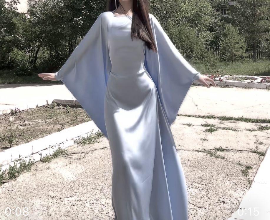 Платье Абайя в голубом цвете