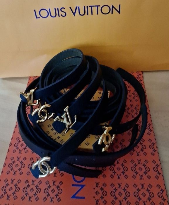 Curele inguste talie,logo metalic auriu, new models