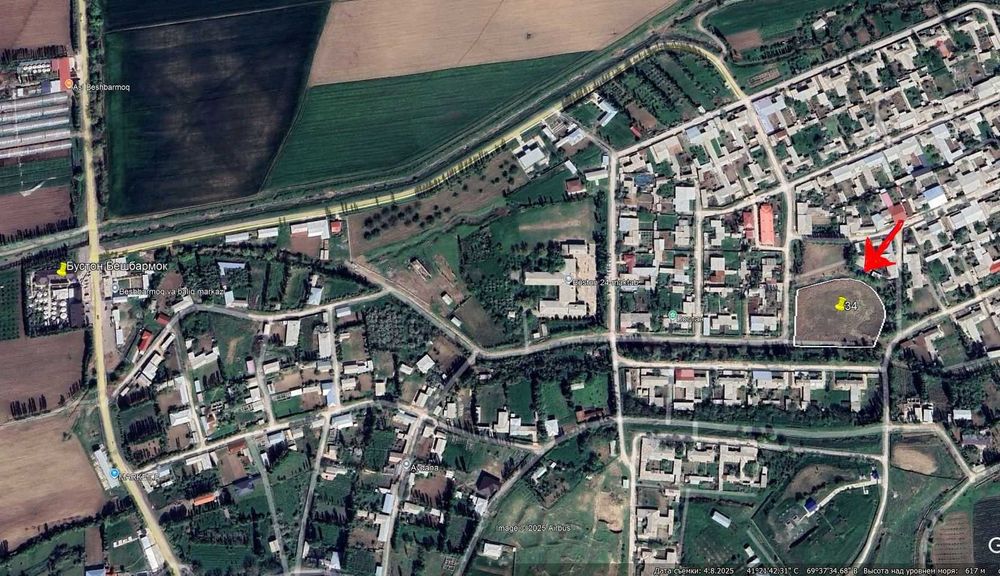 Продается 34 соток земли в Юкори-Чирчикском районе