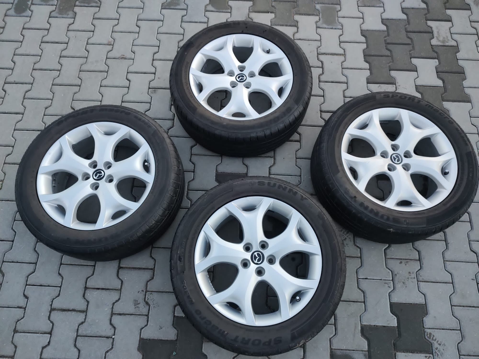 Jante aliaj originale Mazda CX5 CX7 pe 19 cu anvelope de vara 6mm