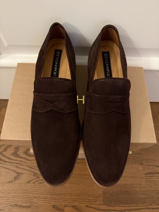 Pantofi / Mocasini barbati-Conhpol-piele intoarsa-mar 43-cu platforma