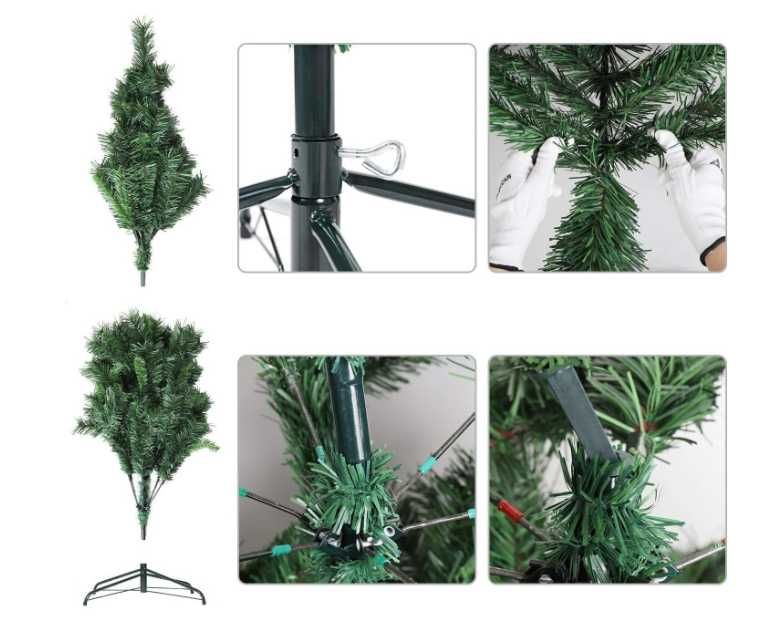 Brad SALCAR 150 cm, Pin și Molid, Suport Metalic, Montare Rapidă