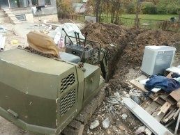 Экскаватор мини   с  прицепом