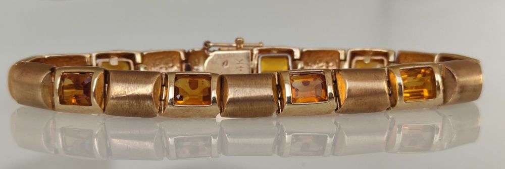 Bratara aur 14k cu citrine 23gr
