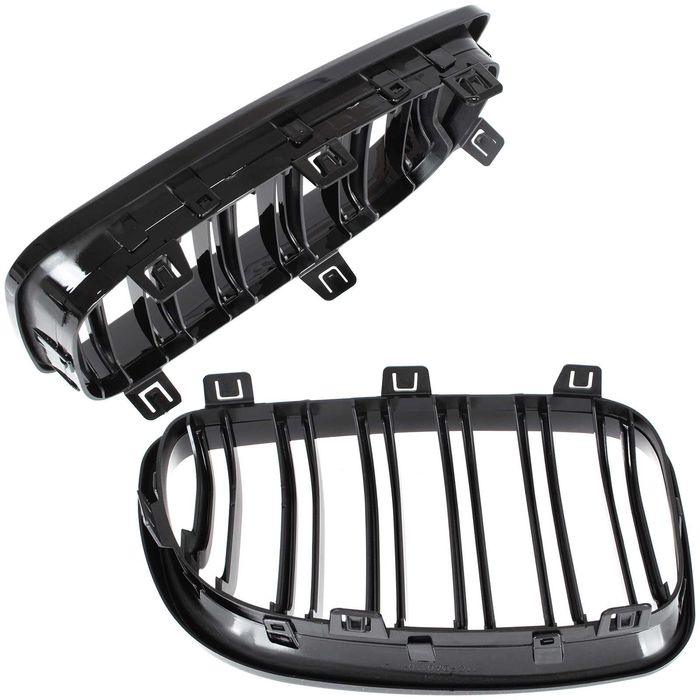 Grile duble BMW Seria 1 E87 E82 E87 E88 2007-2011 - Negru Lucios