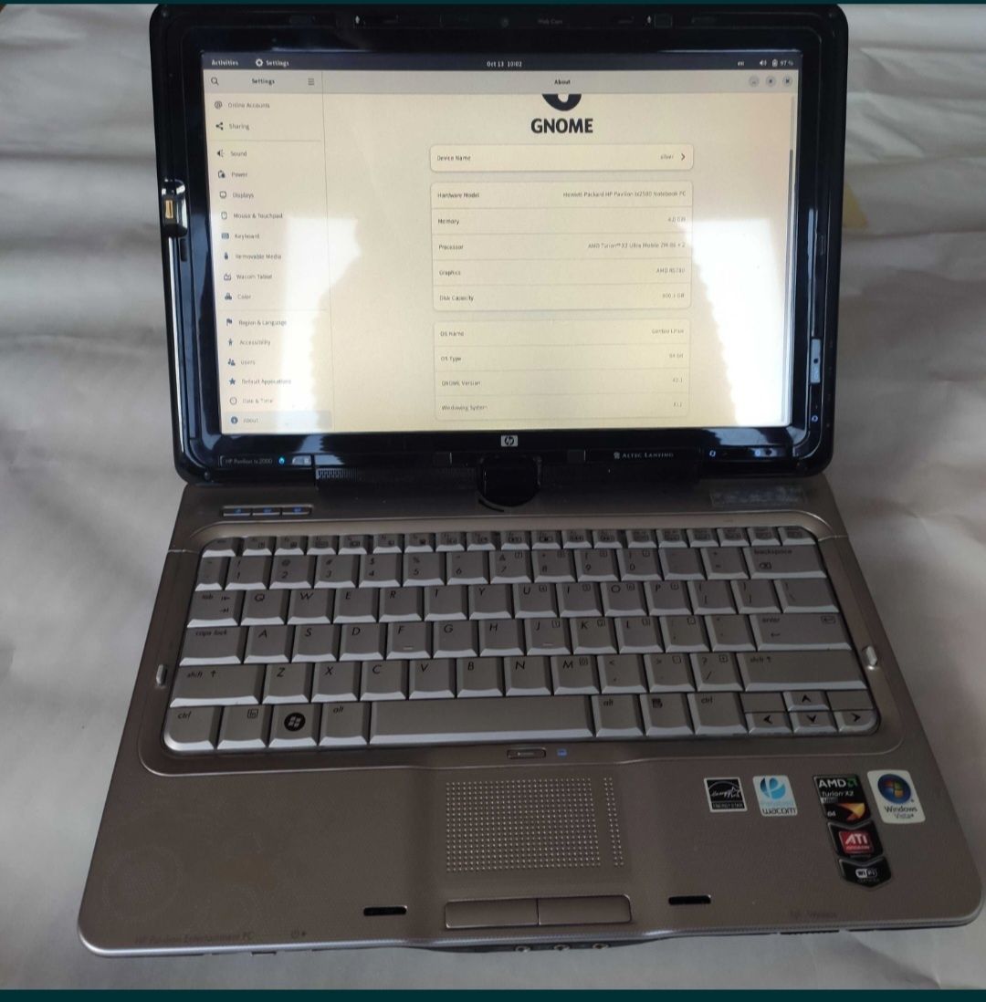 Лаптоп HP Pavilion tx2500z 4ram. SSD 512