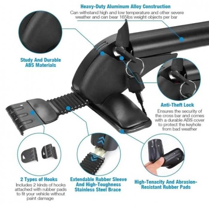 Комплект греди за кола Automat, Универсални, Багажник, До 150кг, 110см