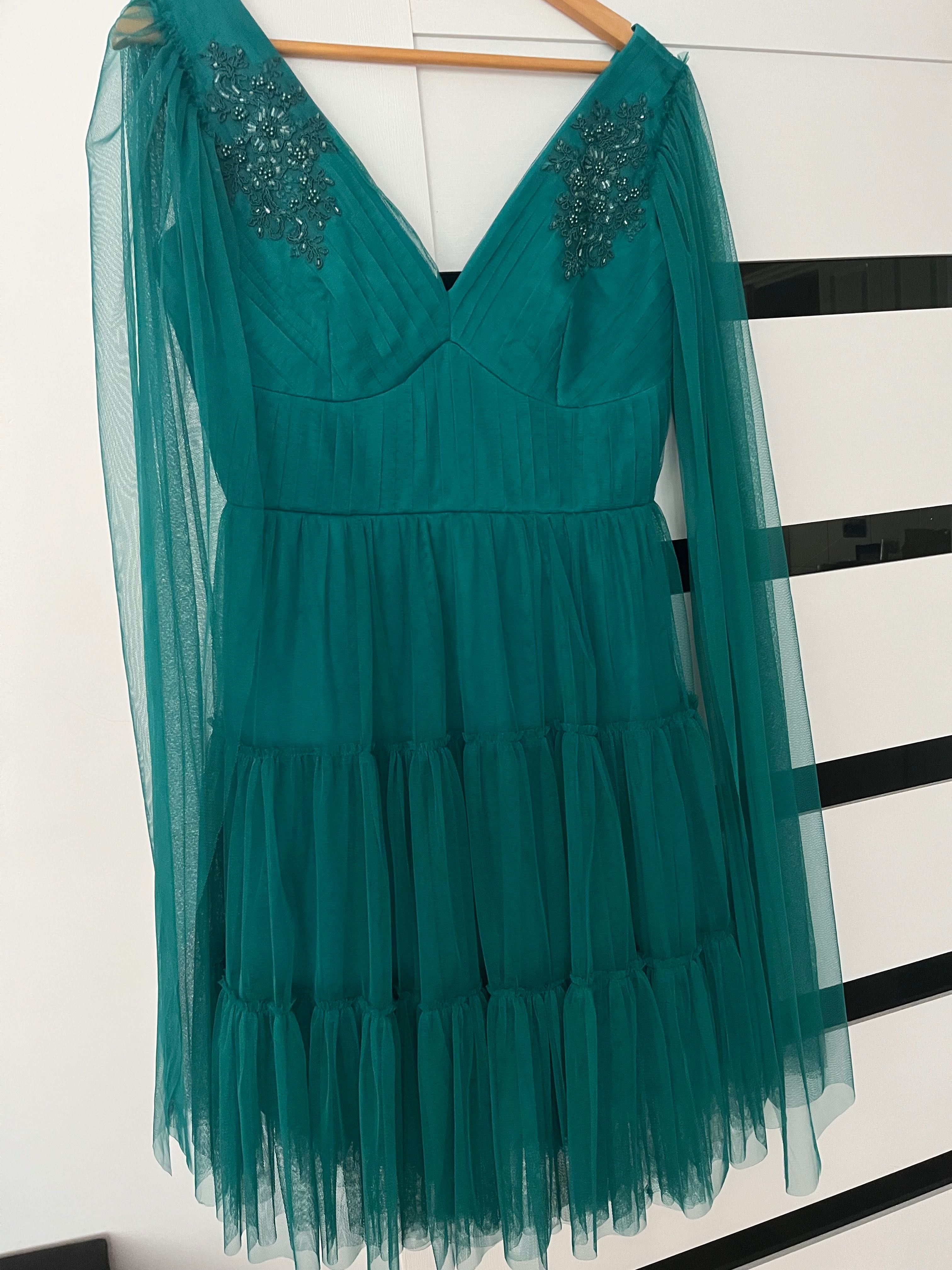 Rochie de ocazie verde smarald, M40