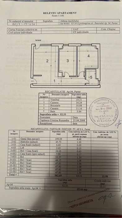 Apartament cu 2 camere-parter-Chiajna-65.44 MP