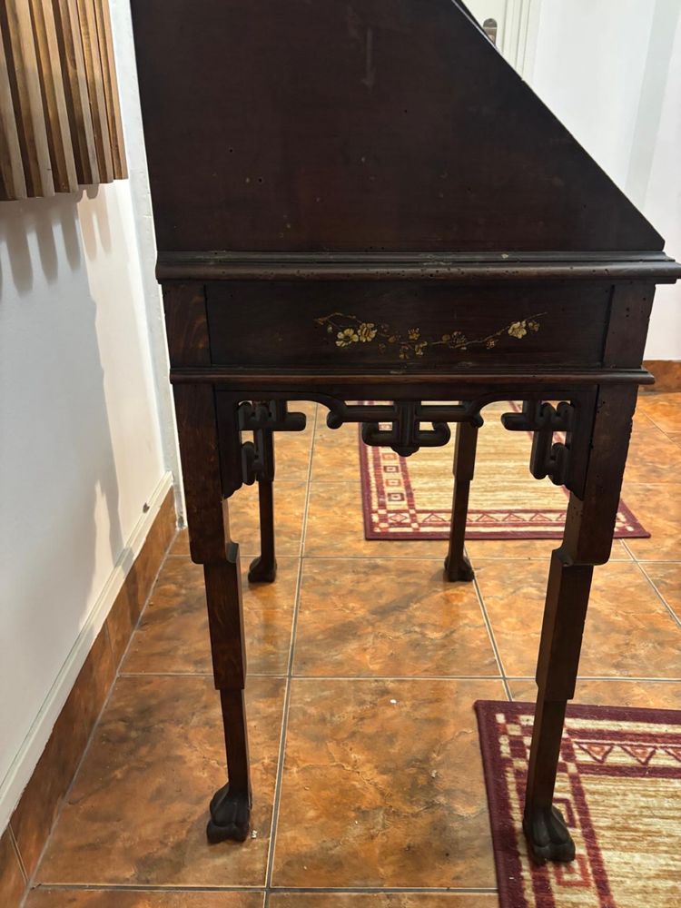 Birou secretaire asiatic lemn, sidef si fildes sec.XX