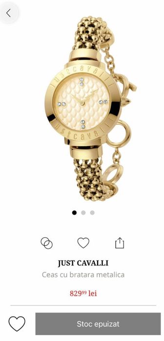 Ceas Just Cavalli auriu