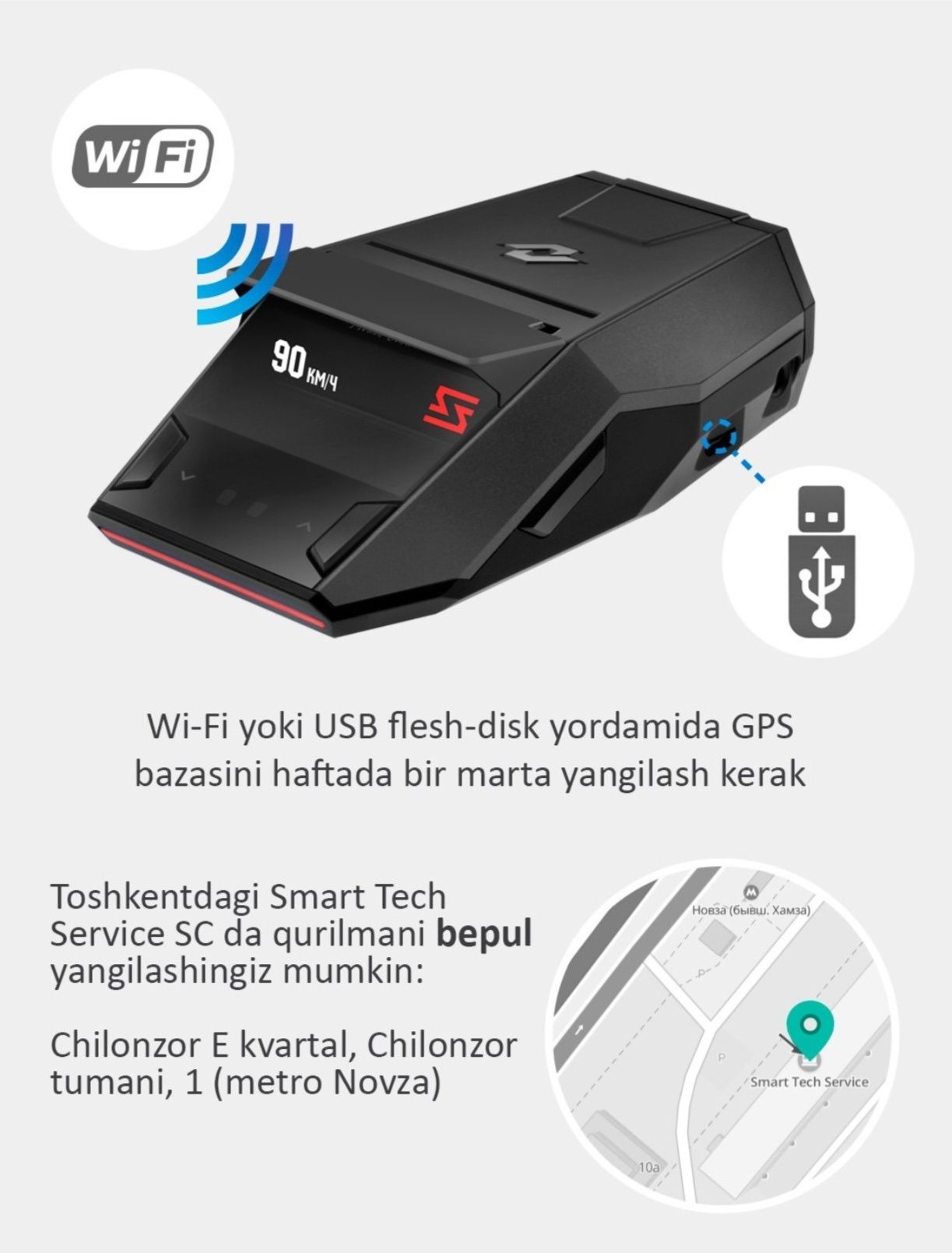 Neoline X-COP 8800s Black WI-FI radar detektori  O'zbekiston versiyasi