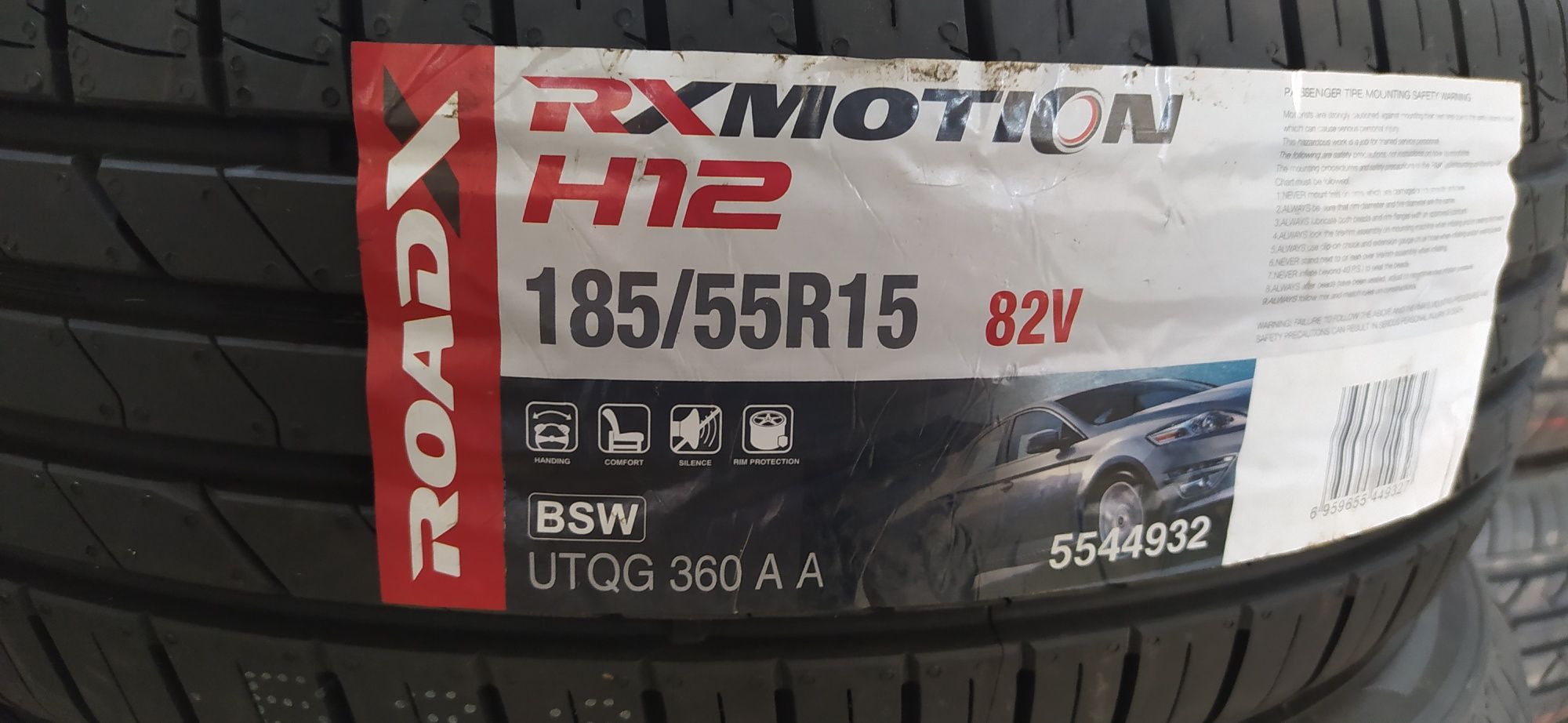 185/55R15. Roadx. H12