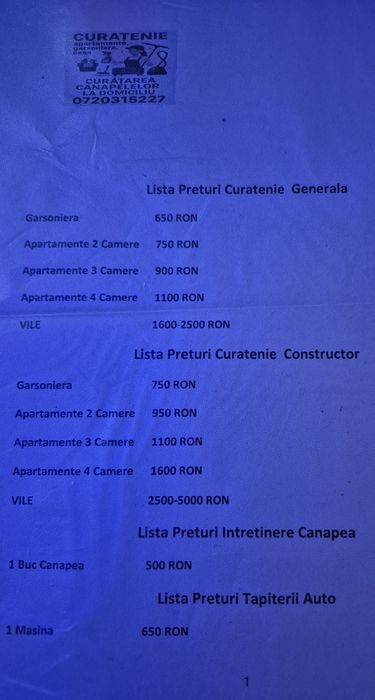 Oferim curățenie la domiciliul clientului